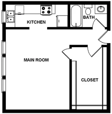 Floor plan Spacious Studio