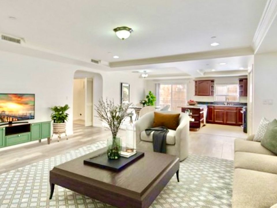 Virtually staged living room