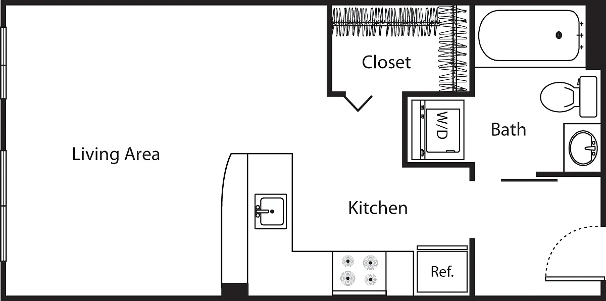 Floor plan Micro Studio - A6