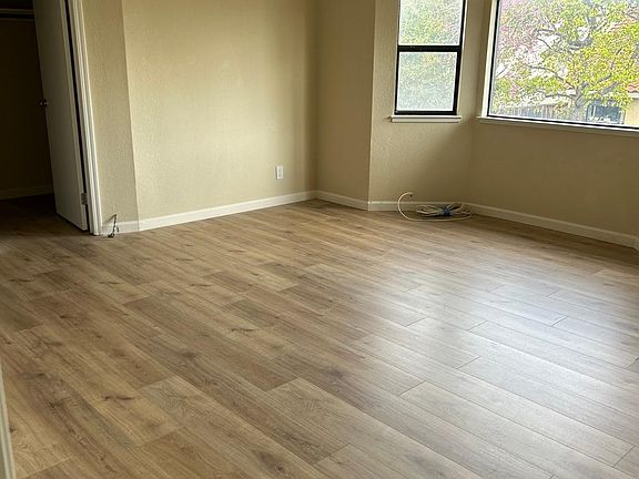 Master bedroom - view towards backyard hills along with spacious walk-in closet