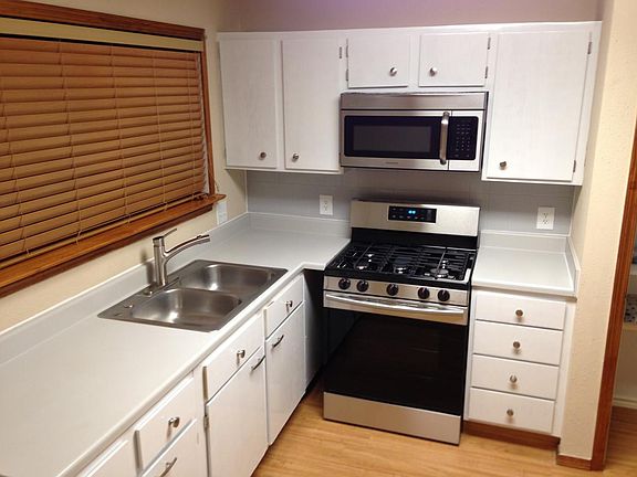 New range, flooring, cabinet hardware