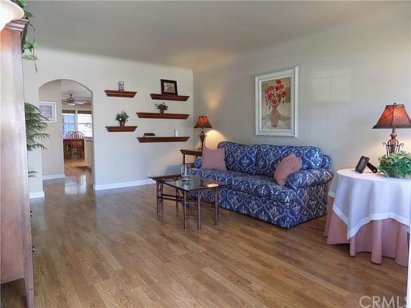 Living Room with Coved Ceilings