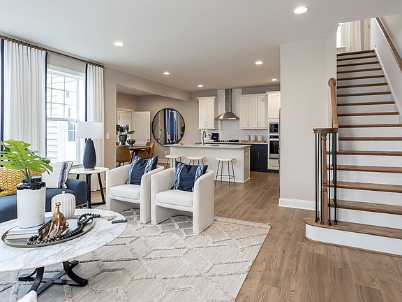 Open main floor at a DRB Homes Clemson model at the Huntfield community.