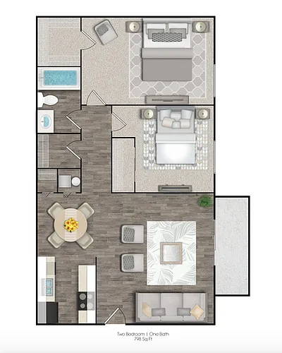 Floor plan Two Bedroom