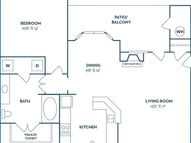 1 Bedroom | 1 Bath | 797 SF | Garage Available 1 Bedroom | 1 Bath | 797 SF | Garage Available