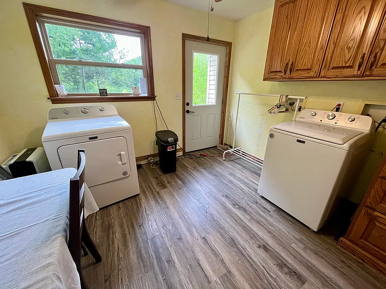 Shared laundry room.