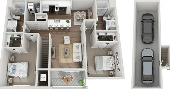 Floor Plan 2F | Seasons at Franklin | Apartments in Franklin, WI Floor Plan 2F | Seasons at Franklin | Apartments in Franklin, WI