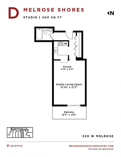 Floor plan Convertible Studio