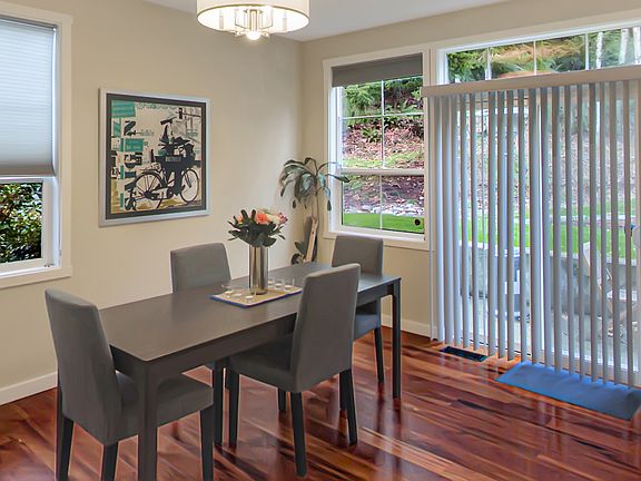 Dining room, opens up to patio and forest