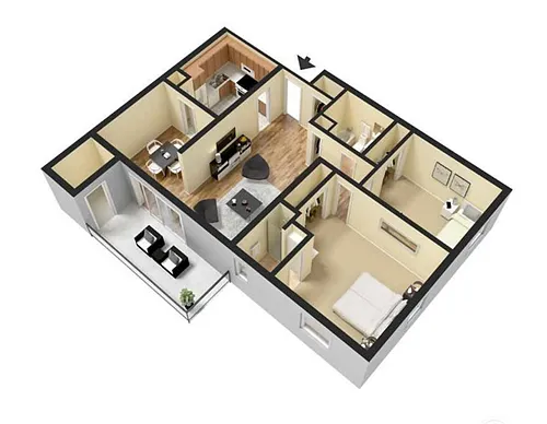 Floor plan Two Bedroom