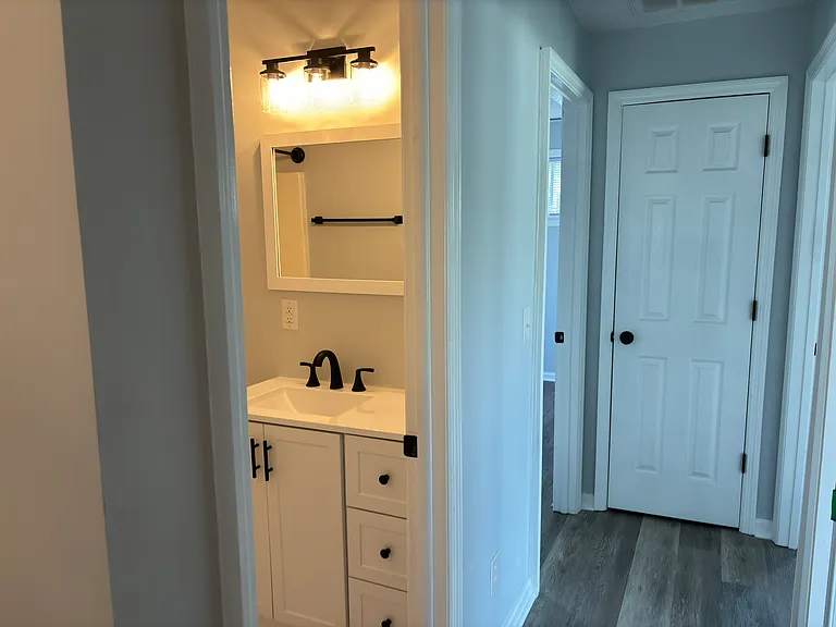 view of bathroom 2 from hallway