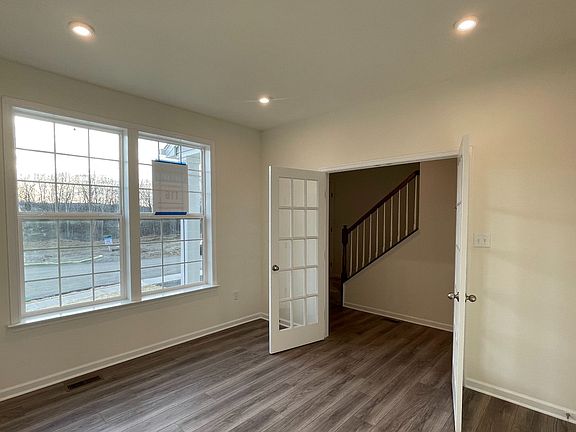 Entry and private study with French doors in a DRB Homes Bristol II Plan at the Villas of South Park