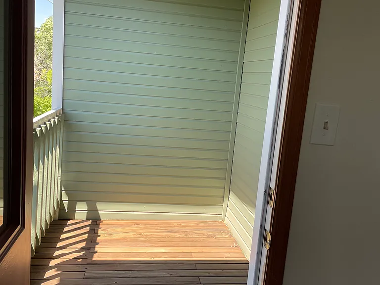 Master bedroom private deck
