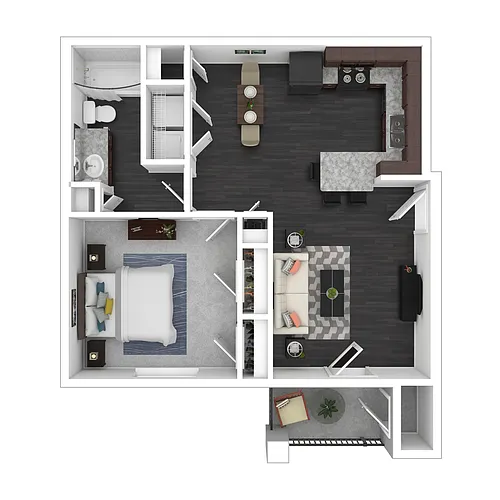 Floor plan 1 Bedroom Apartment