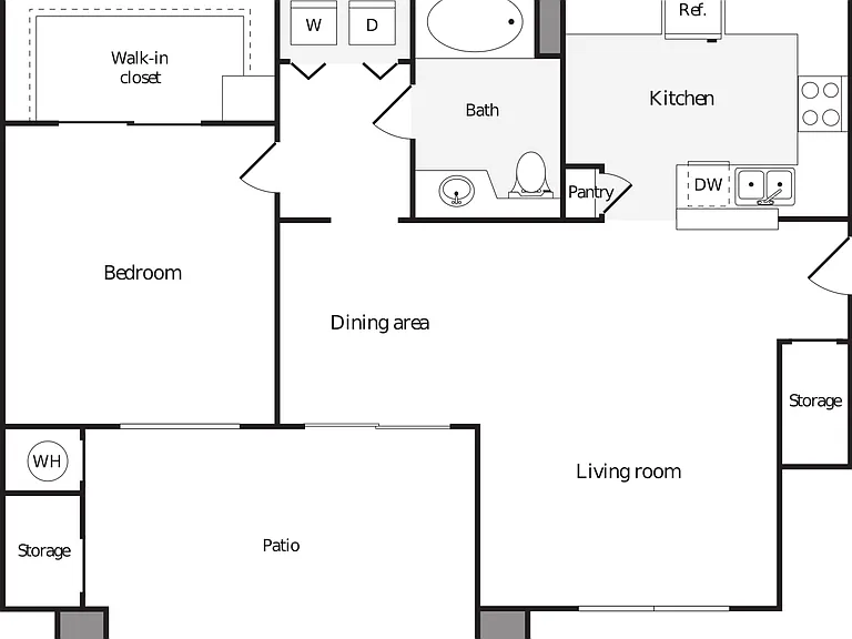1x1 - 1 Bedroom 1 Bath 1x1 - 1 Bedroom 1 Bath