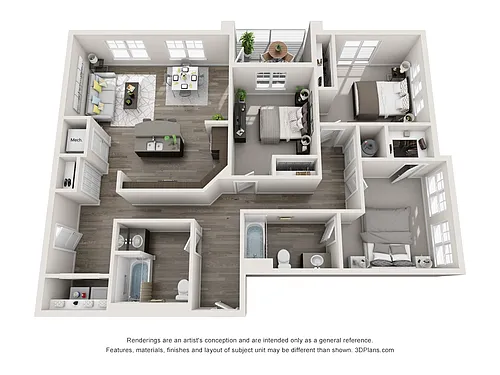 Floor plan 3x2 BCD