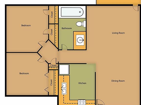 2bed tax credir 890 sq ft