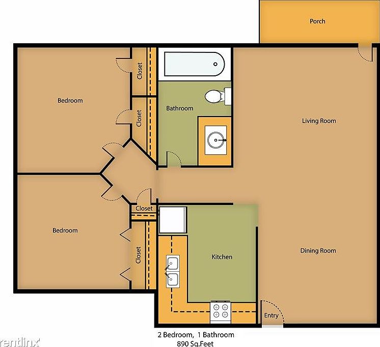 2bed tax credir 890 sq ft