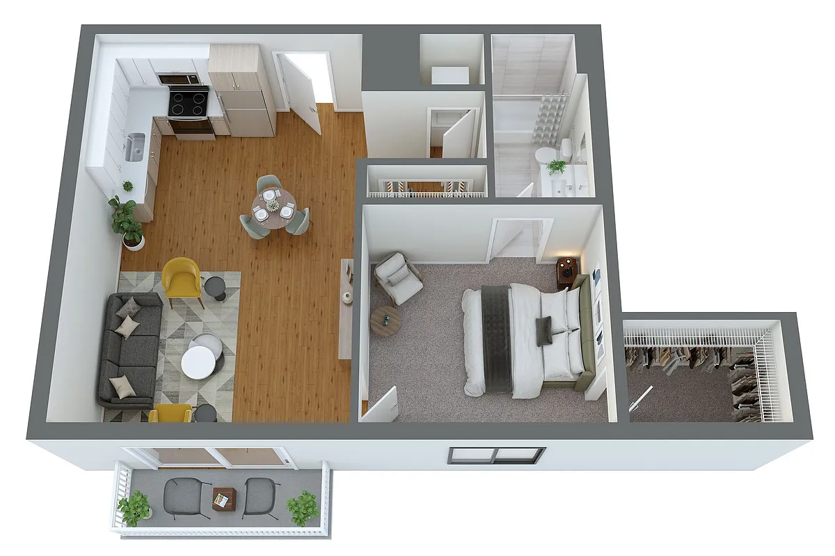 Floor plan A10 1 Bed/1 Bath