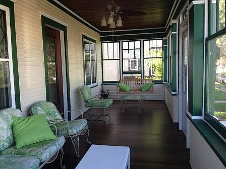 Cozy front porch, even in the winter.