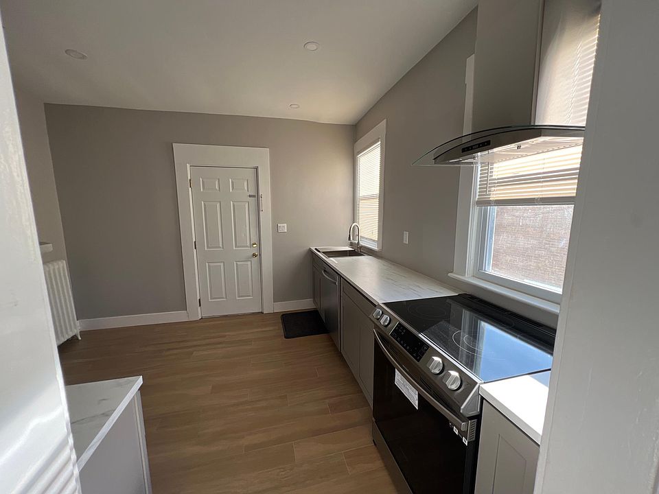 Range with hood and dishwasher