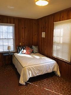 bedroom is large and bright