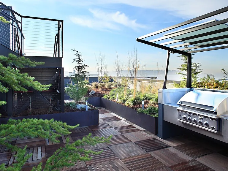 Indoor rooftop lounge