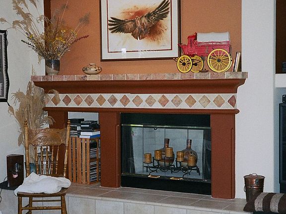 Family room fireplace