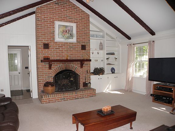 Fireplace in Den