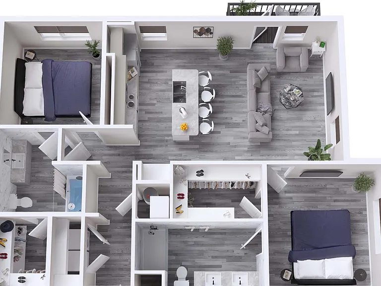B2 | 2x2 | 1202 sf B2 | 2x2 | 1202 sf