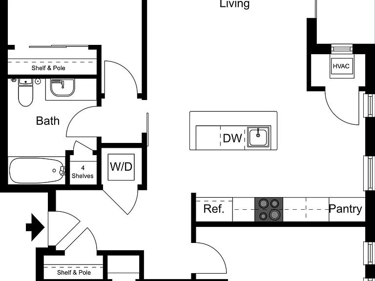 Floor Plan D2 | Forte at 84 South | Apartments in Greenfield, WI Floor Plan D2 | Forte at 84 South | Apartments in Greenfield, WI