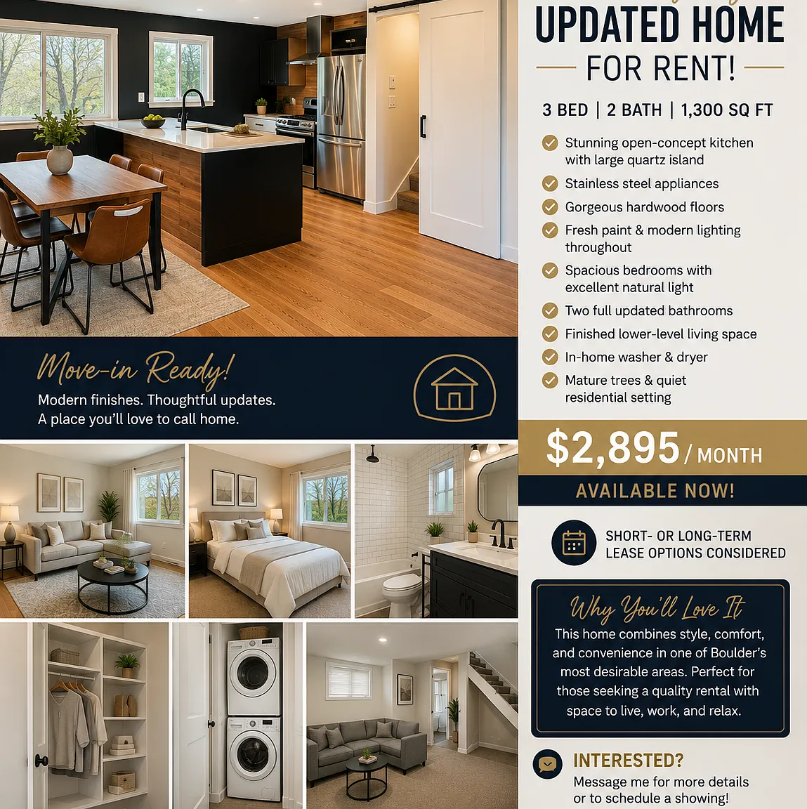 3 bed, 1250 sqft, $2,895 — Photo 1