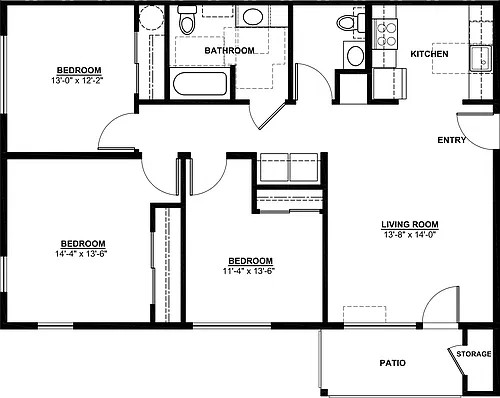 Floor plan 3 Bedroom