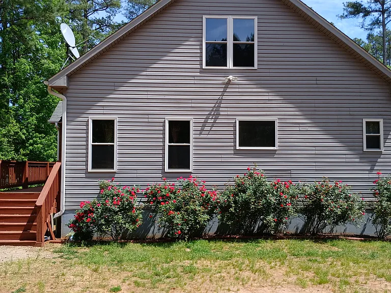 Back of house where you drive up to