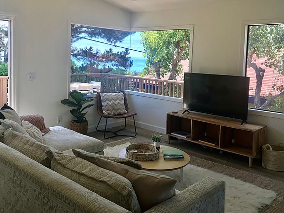 Living room with amazing water views