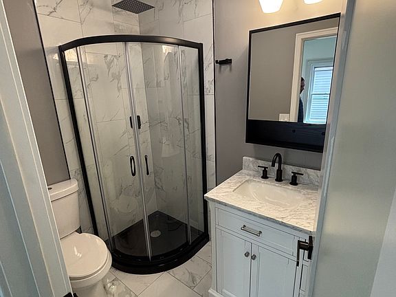 all brand new with stand up shower