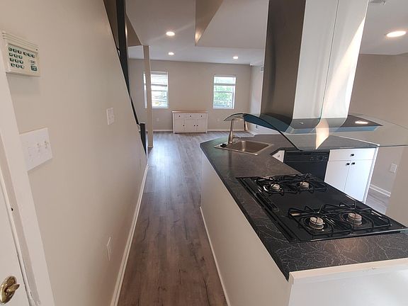Kitchen corridor and living room