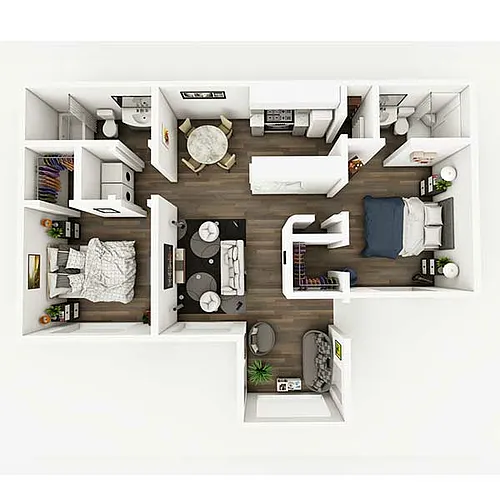 Floor plan 2X2 LUX