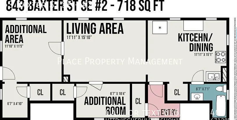 843 Baxter #2 - 2 Bedrooms/ 1Bath — Photo 3