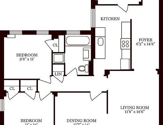 2nd image of 250 W 104th St APT 41