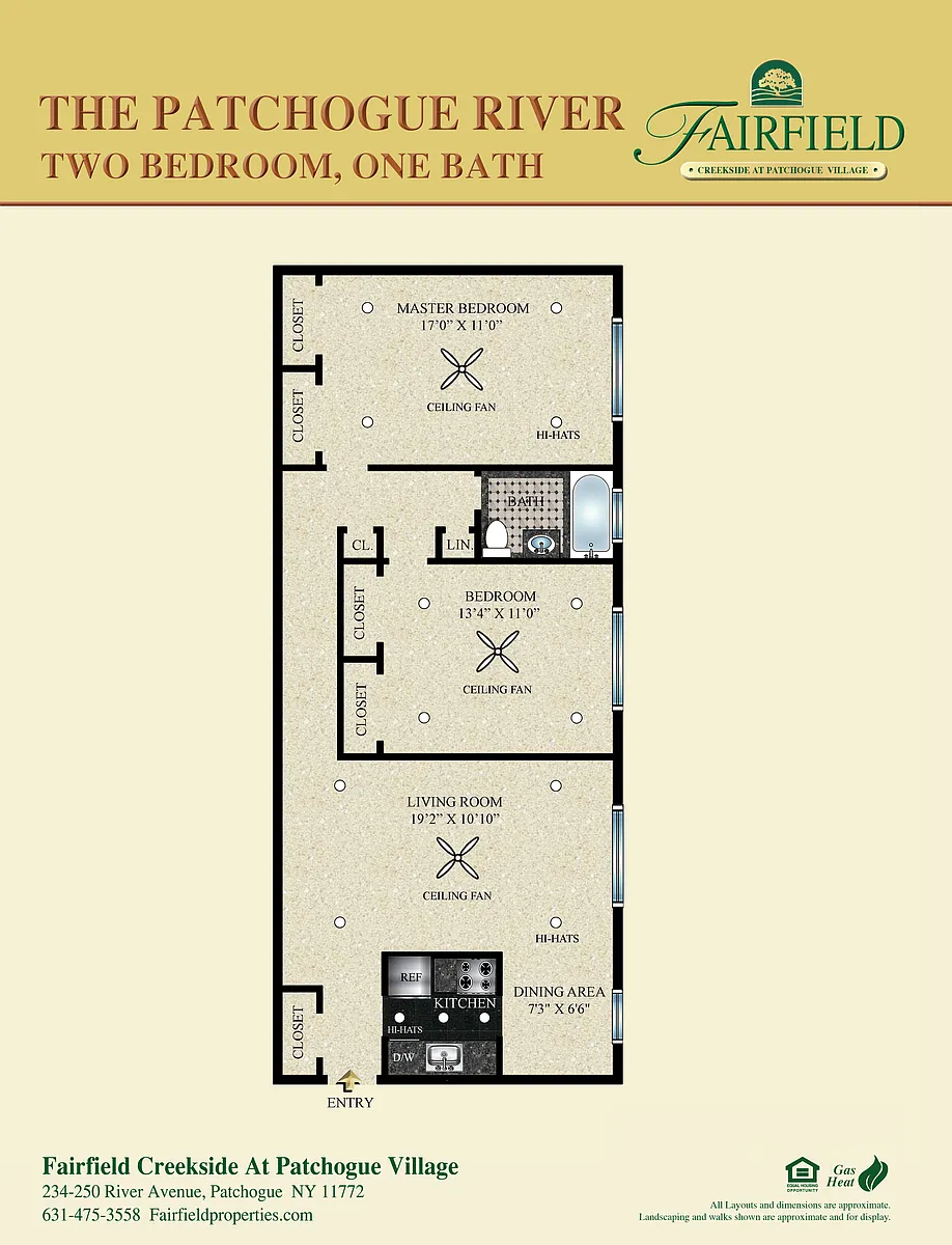 Floor plan Two Bedroom Lower Patchogue River