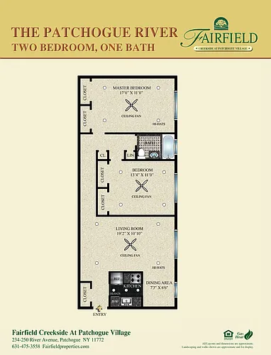 Floor plan Two Bedroom Lower Patchogue River
