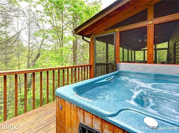 The outdoor hot tub