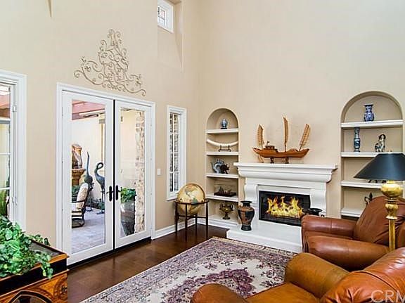 peaceful library with cathedral ceiling...