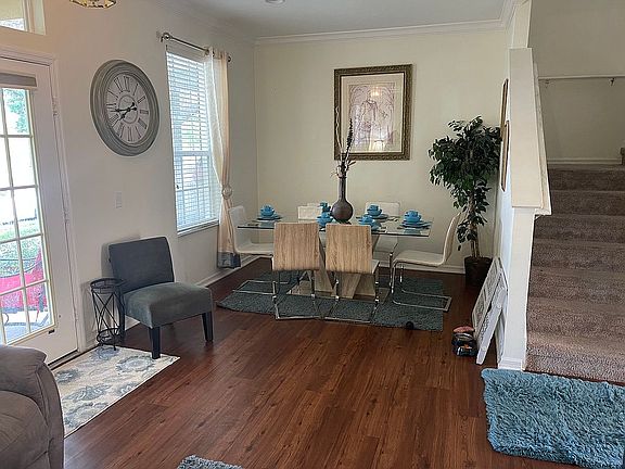 front door entry and dining 