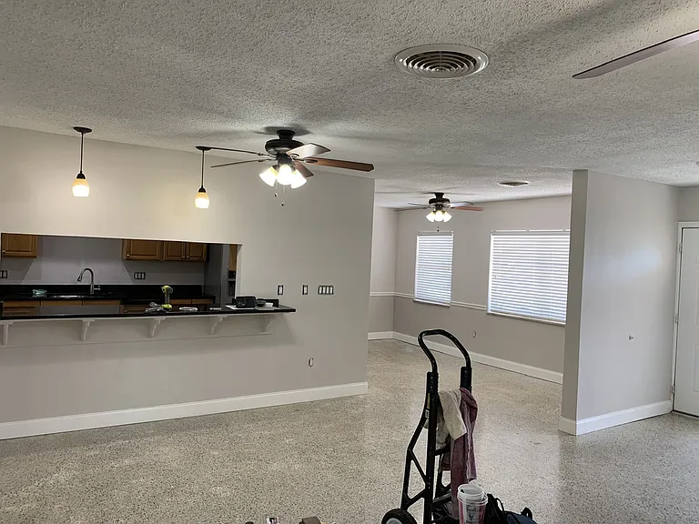 Livingroom to dinette or office and foyer