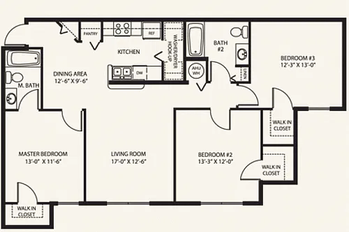 Floor plan 3 Bedroom