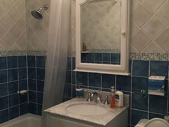 New Bathroom in blue & white