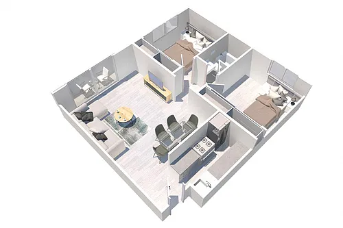 Floor plan Two Bedroom