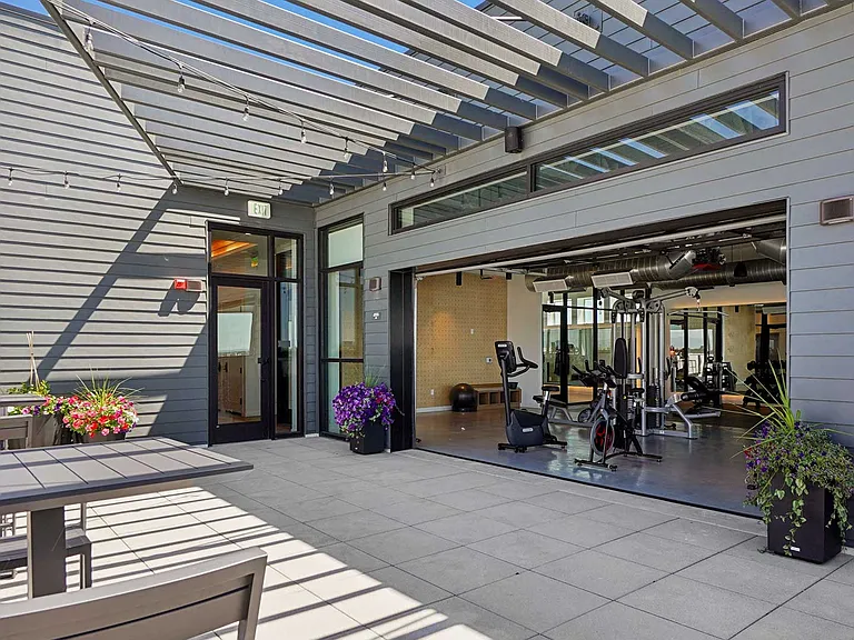 Take your workout outdoors with a rooftop fitness terrace connected directly to the modern fitness center.